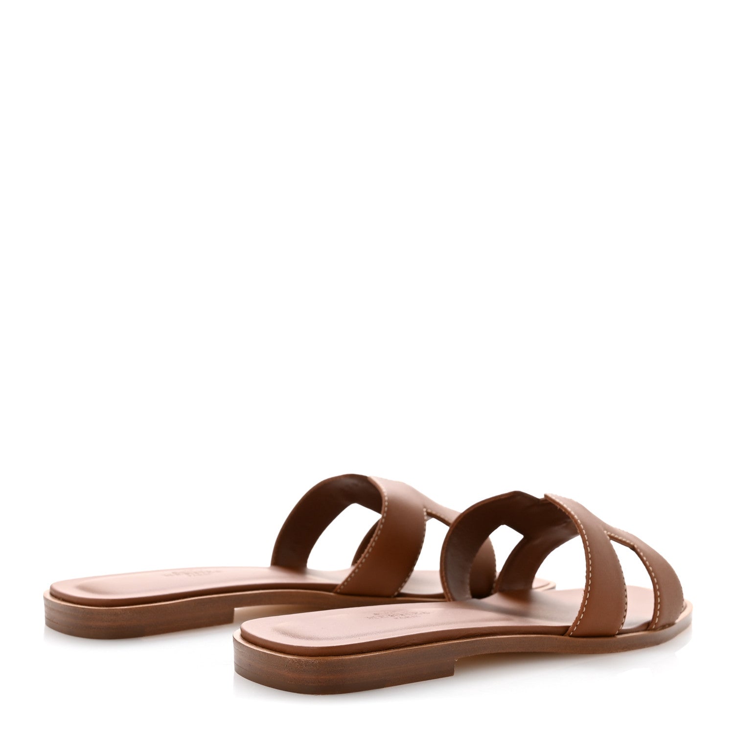 Box Calfskin Oran Sandals 37.5 Gold