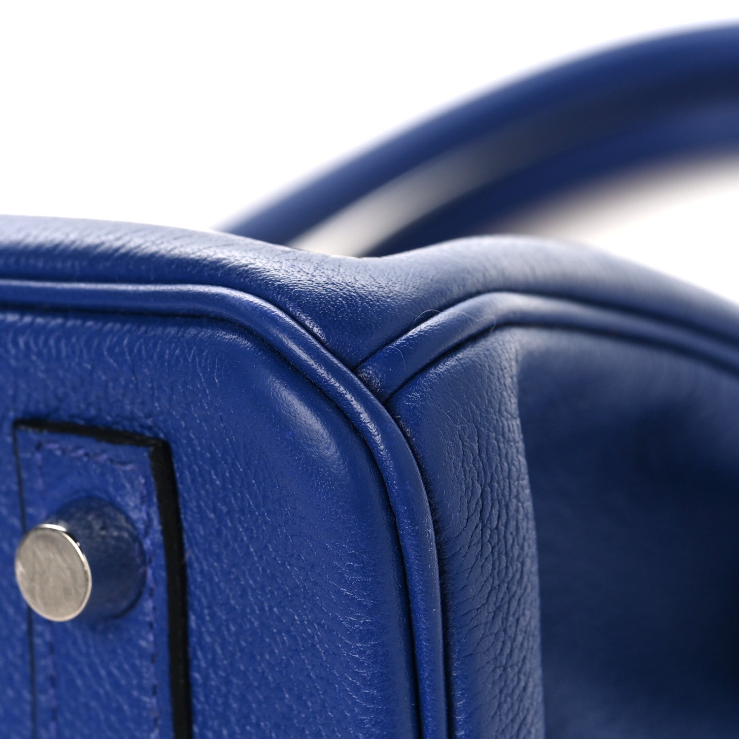 Taurillon Novillo Horseshoe Birkin 30 Bleu Brighton