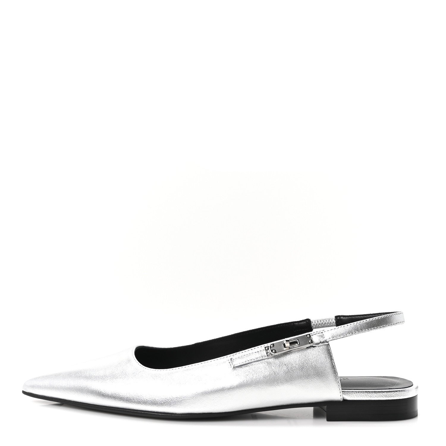 Nappa Lovely Slingback Flats 40 Gris Argent