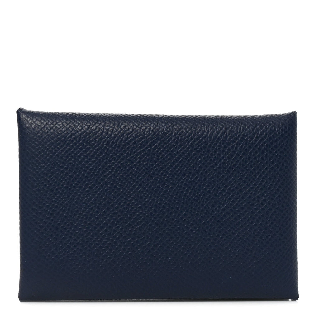 Epsom Calvi Card Case Bleu Tie