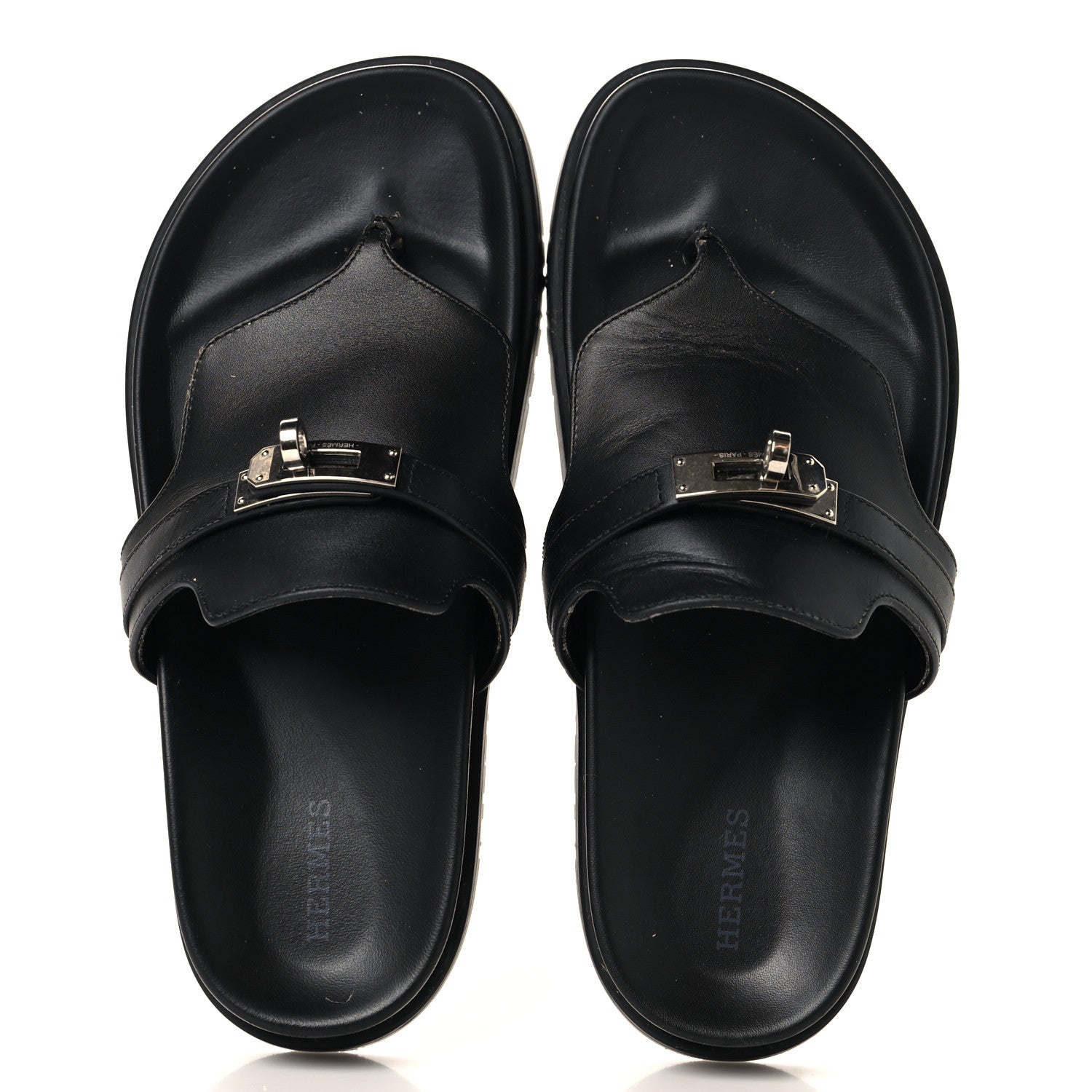 Calfskin Womens Empire Sandals 37.5 Black