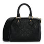 Lambskin Embossed Monogram Speedy 22 Bandouliere Black