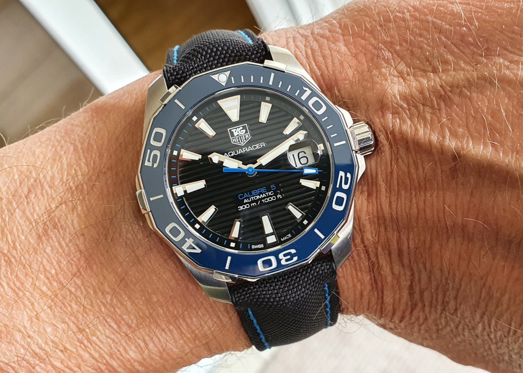 Tag Heuer Aquaracer Blue Dial Watch for Men - WAY211B.FC6363