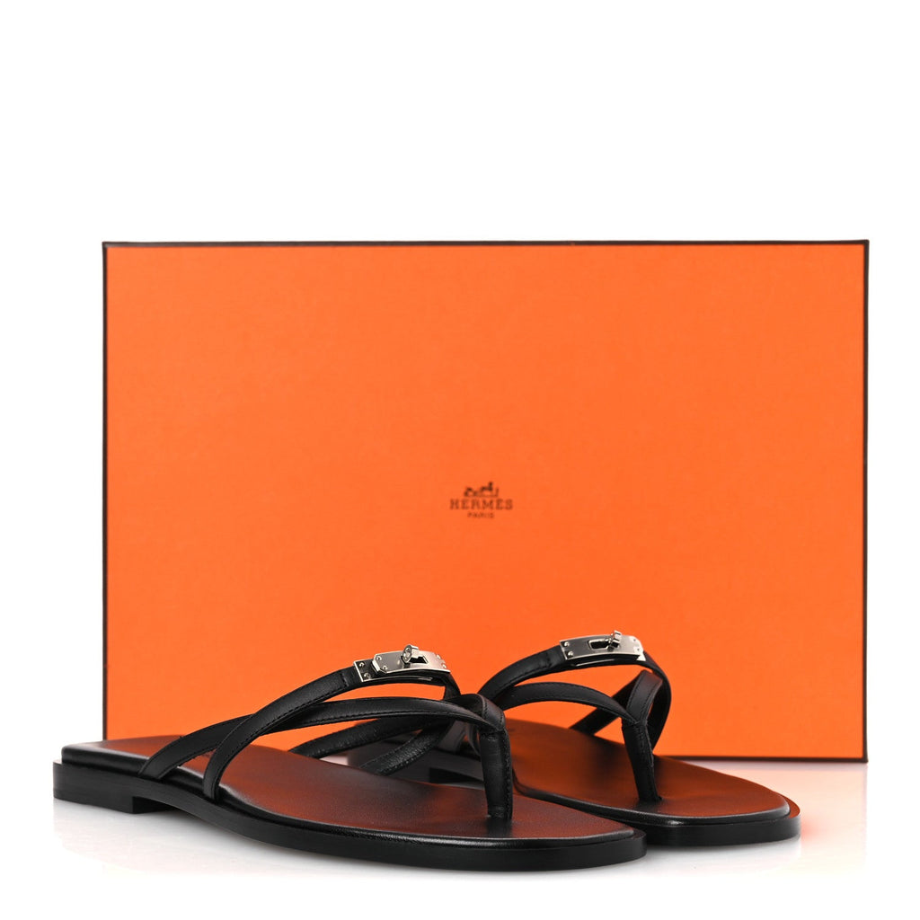 Calfskin Miss Sandals 37 Black