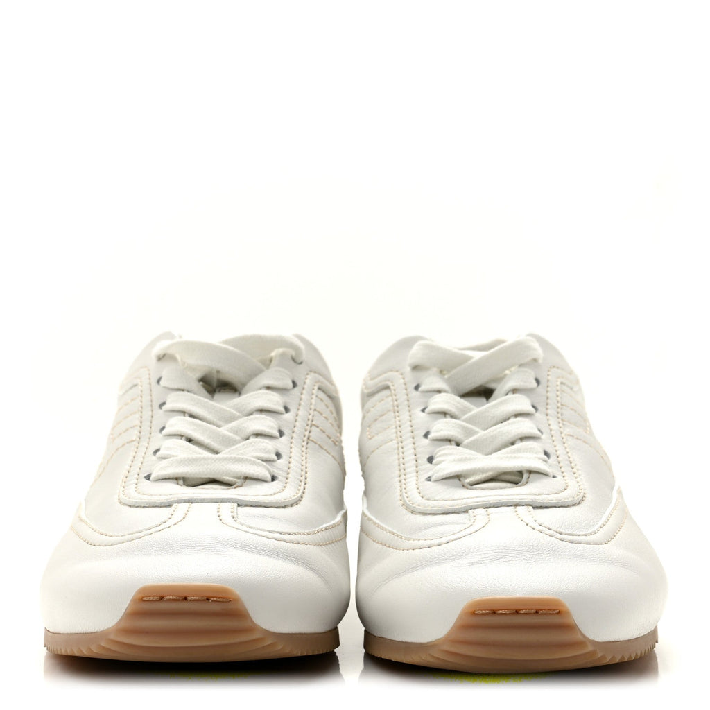 Supple Calfskin Master Sneakers 37 Beige Glaise