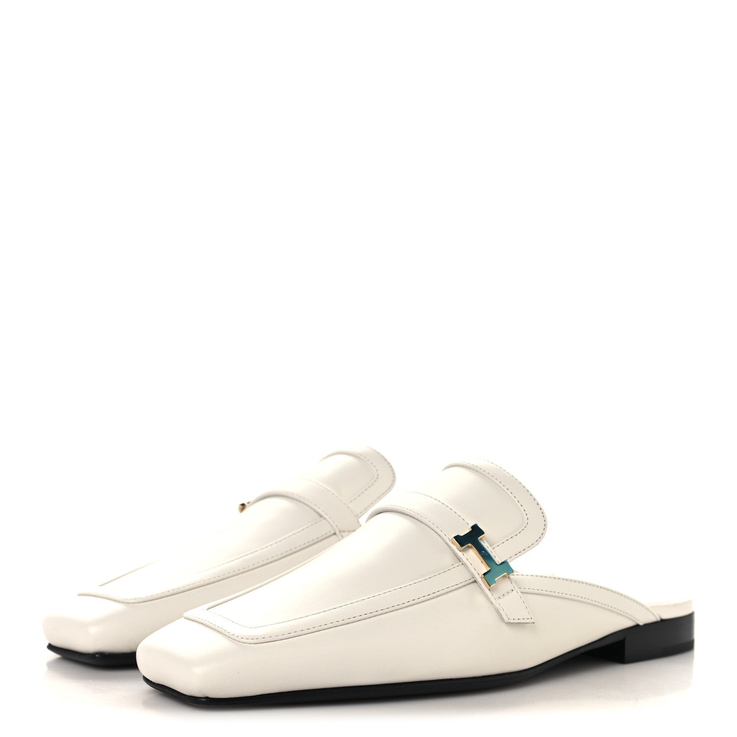 Calfskin Womens Groupie Mules 35 White