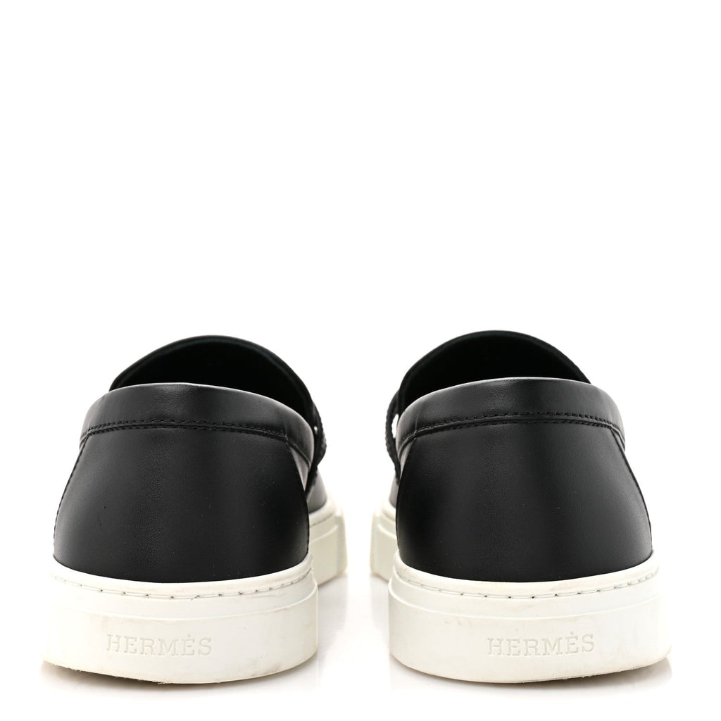 Calfskin Game Slip On Sneakers 38 Black