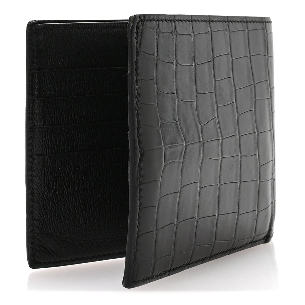 Matte Alligator MC2 Copernic Compact Wallet Black