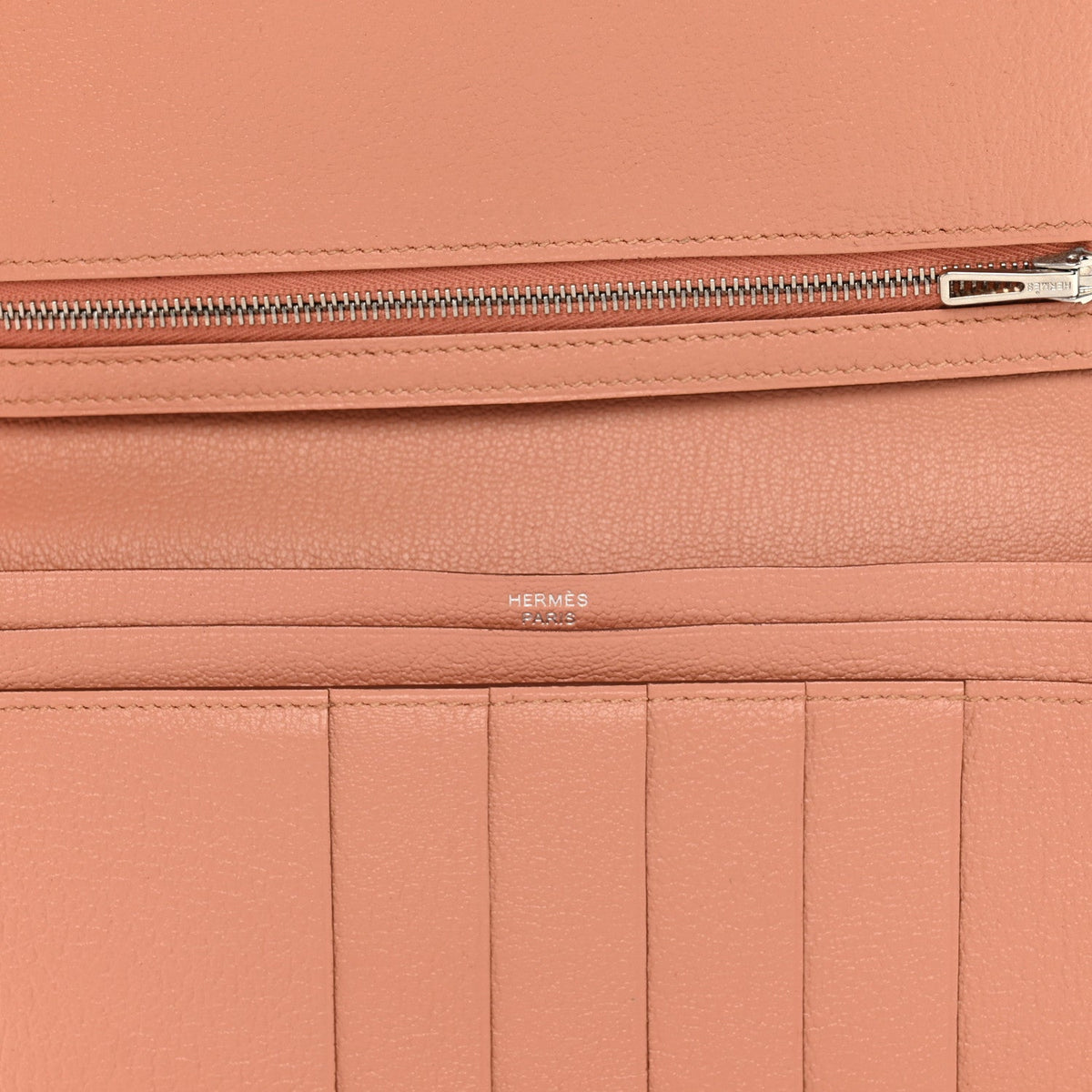 Ostrich Bearn Gusset Wallet Terre Cuite