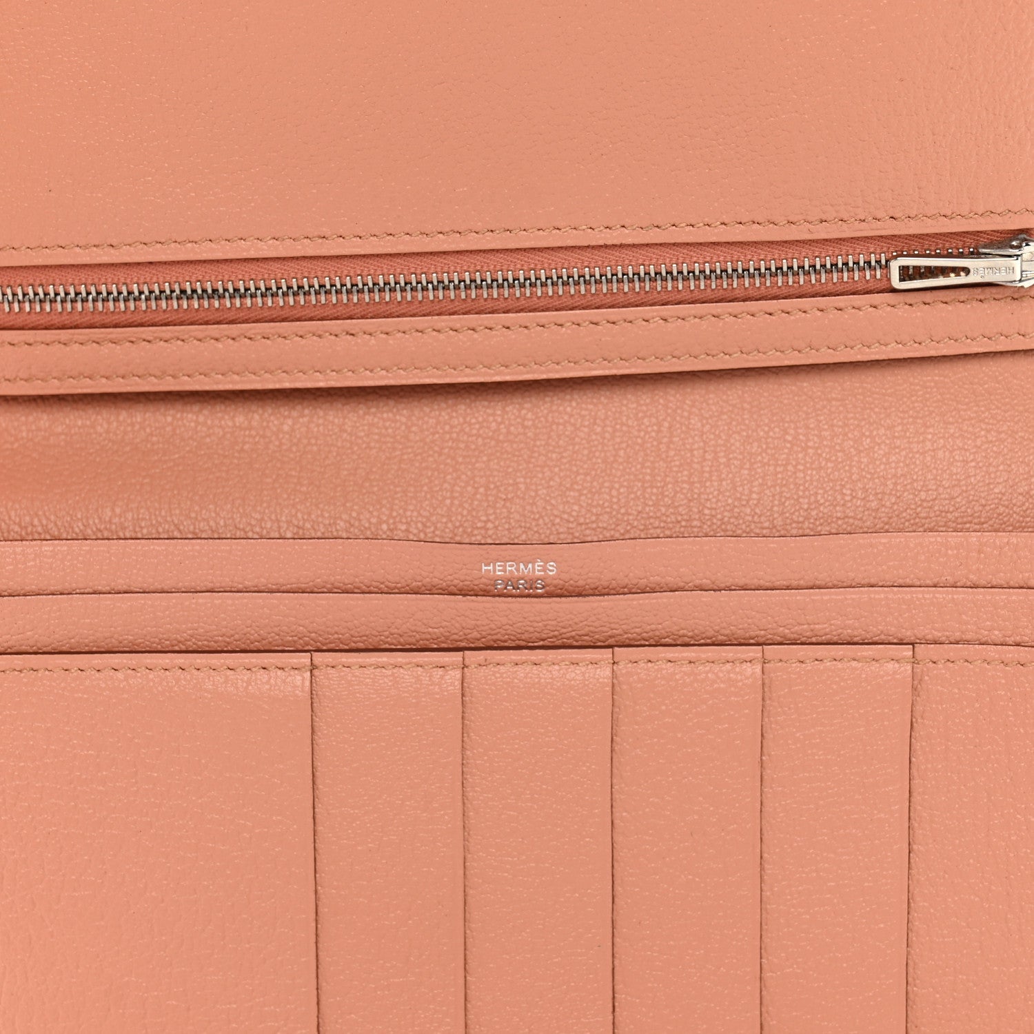 Ostrich Bearn Gusset Wallet Terre Cuite