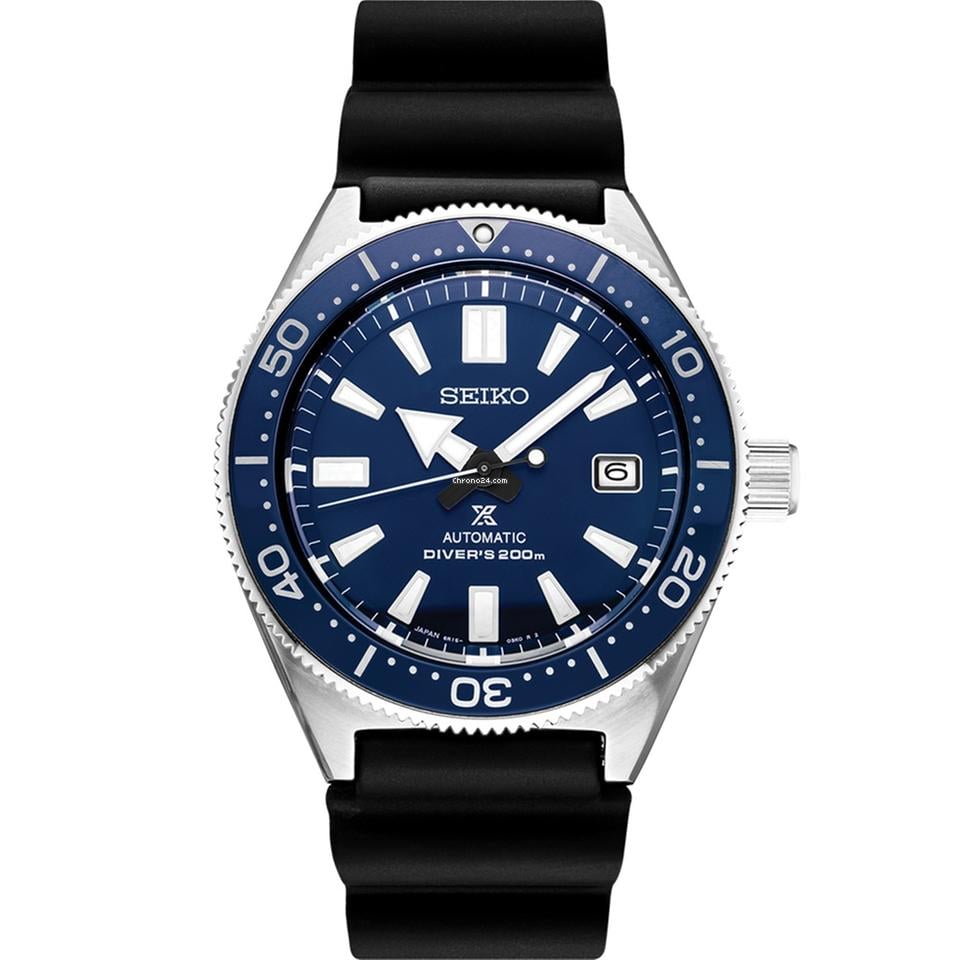 Seiko Prospex Analogue Automatic Diver Blue Dial Black Rubber Strap Watch For Men - SPB053J1