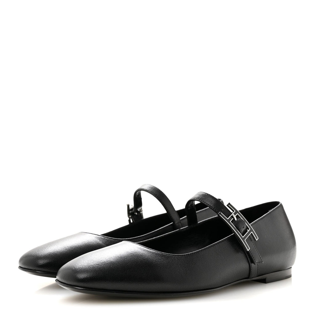 Goatskin Jane Ballet Flats 35.5 Black
