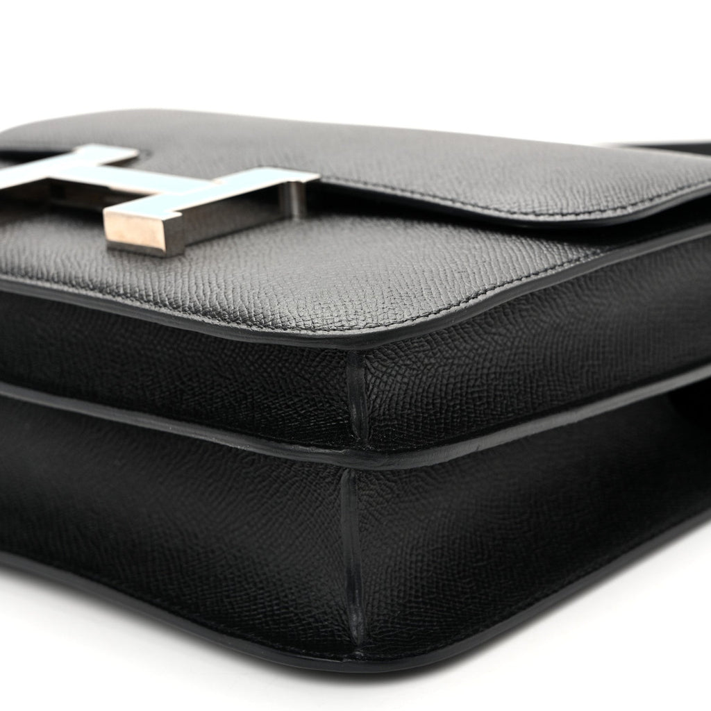 Epsom Enamel Constance 24 Black Bleu Saint Cyr