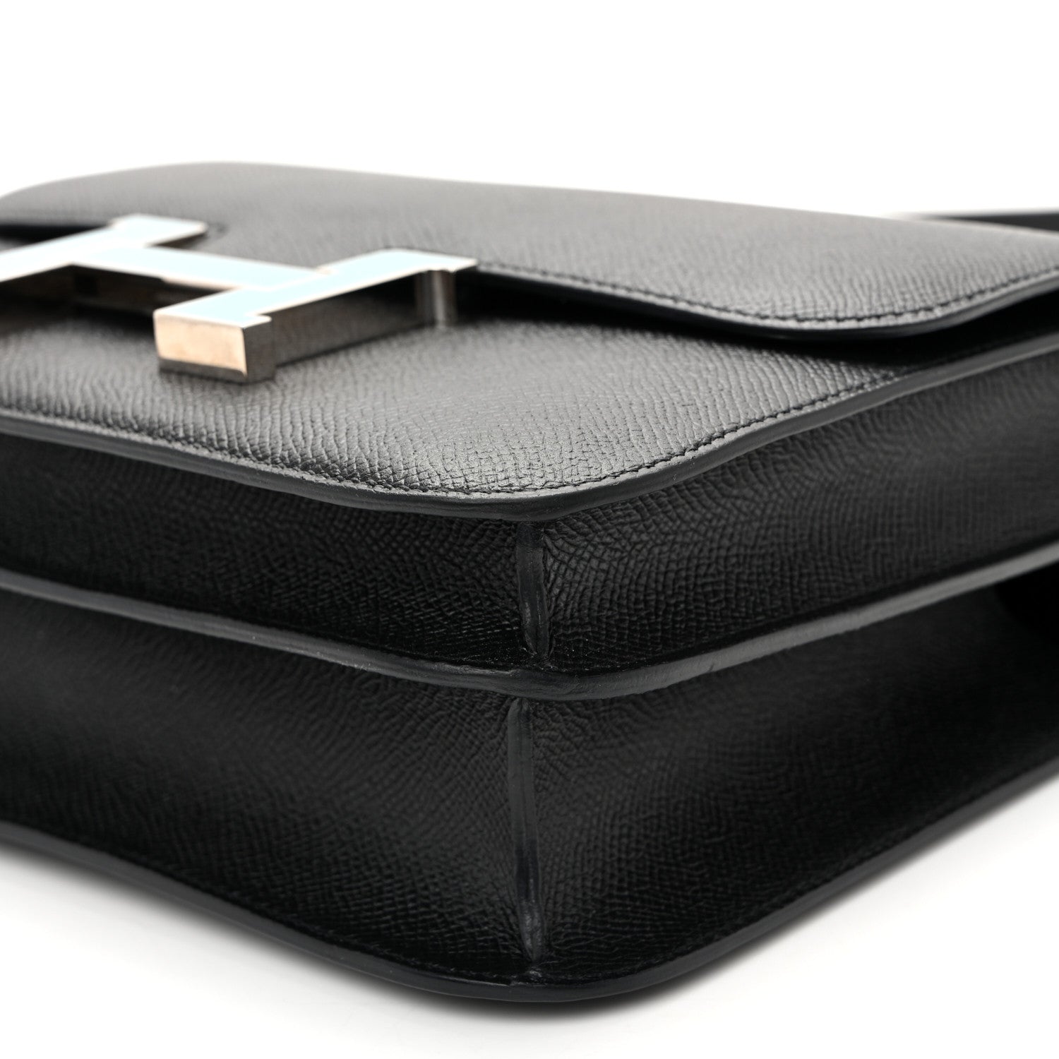 Epsom Enamel Constance 24 Black Bleu Saint Cyr