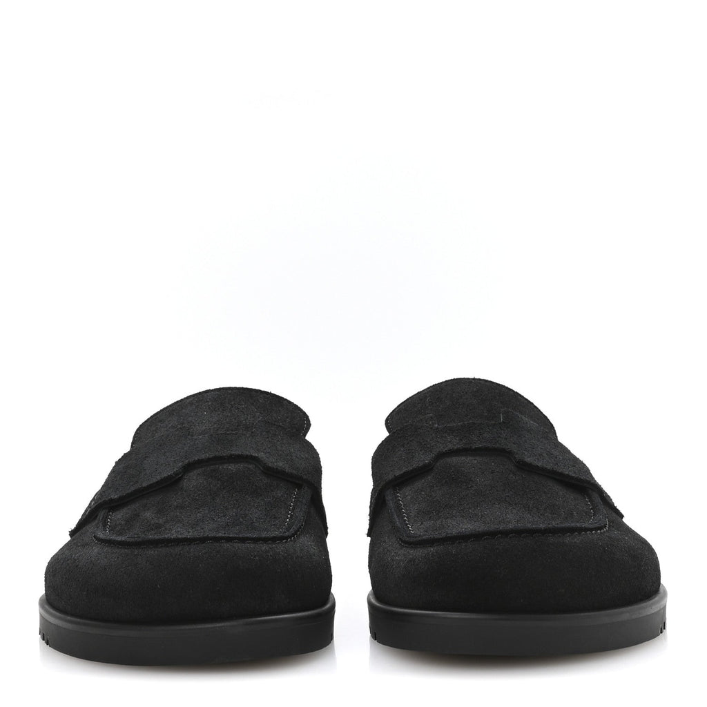 Suede Calfskin Go Mules 35 Black