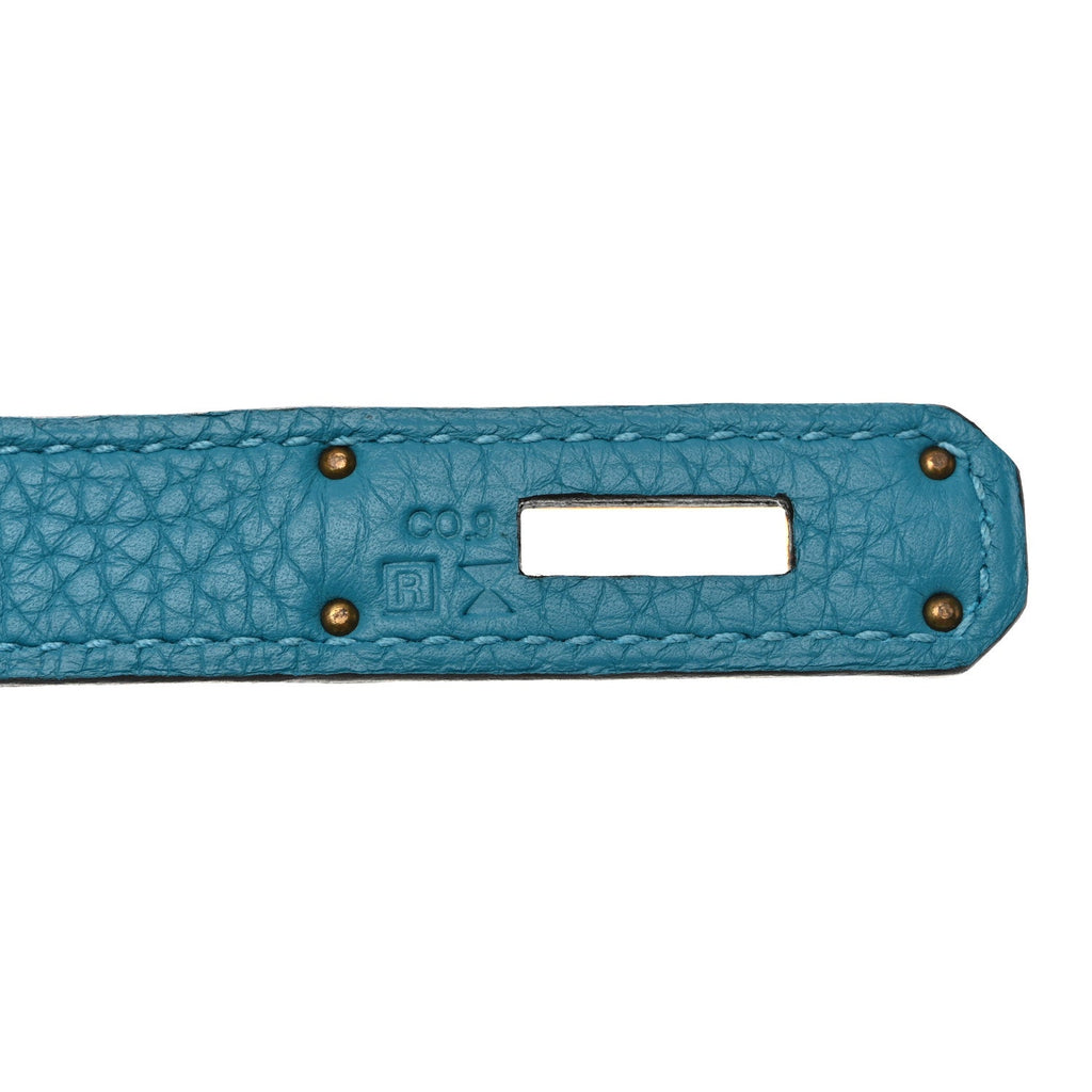 Taurillon Clemence Birkin 30 Turquoise