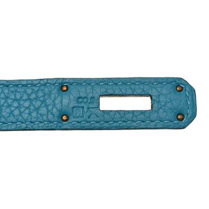 Taurillon Clemence Birkin 30 Turquoise