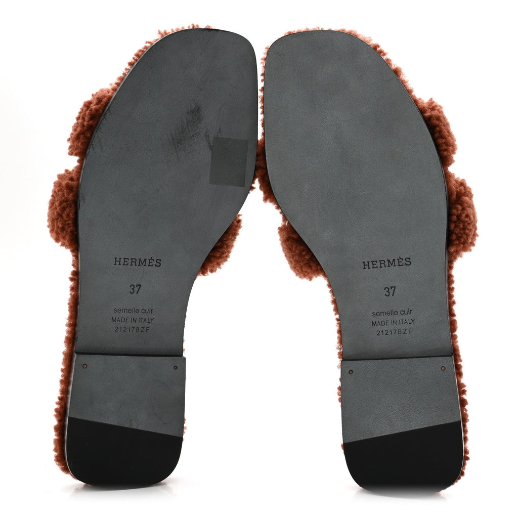 Woolskin Oran Sandals 37 Cognac