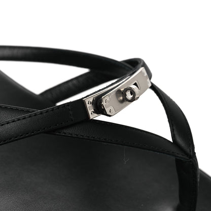 Calfskin Miss Sandals 39 Black