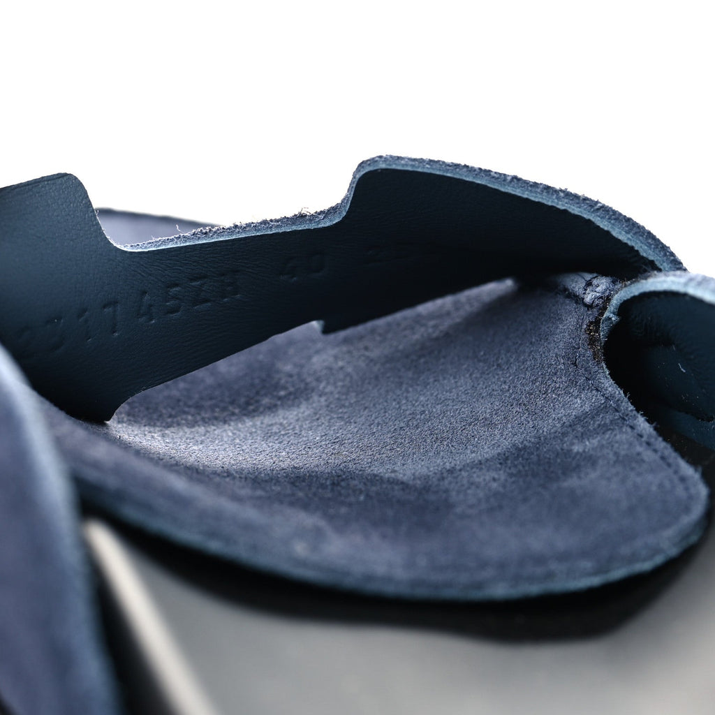 Suede Calfskin Mens Go Mules 40 Bleu Celeste