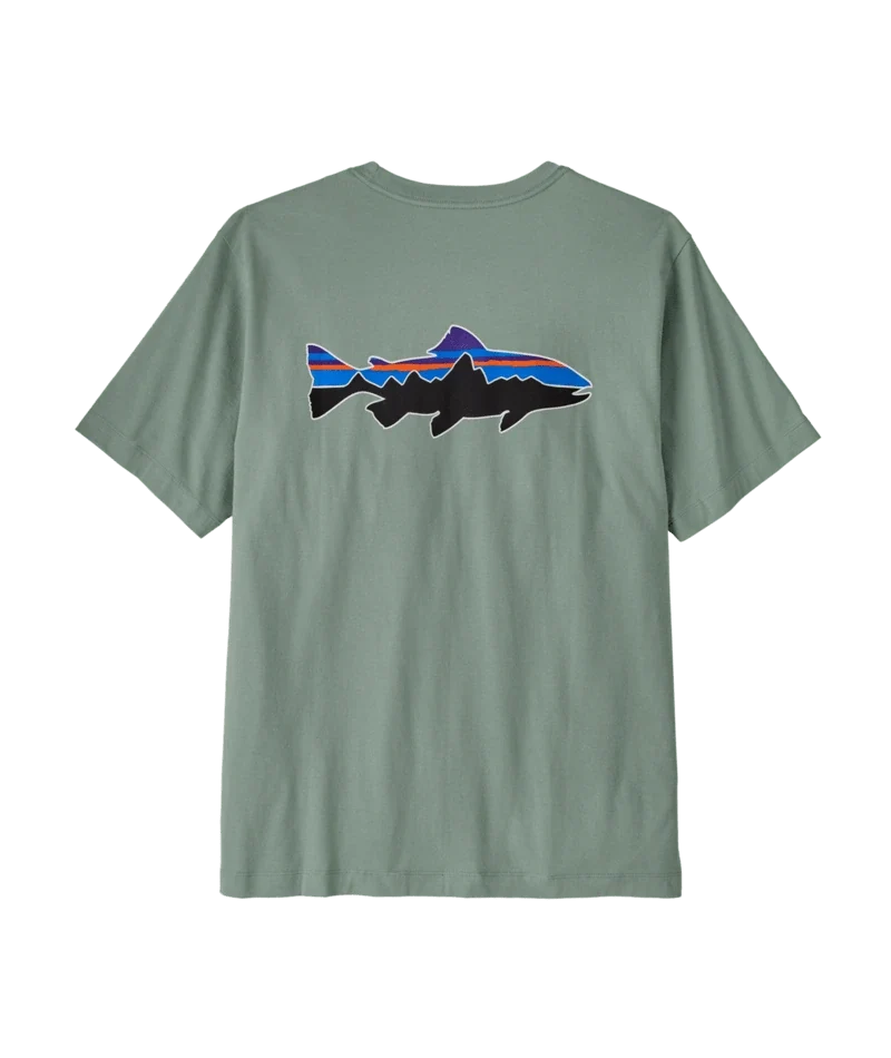 Patagonia Fitz Roy Trout T-Shirt Men's Organic Cotton Crewneck