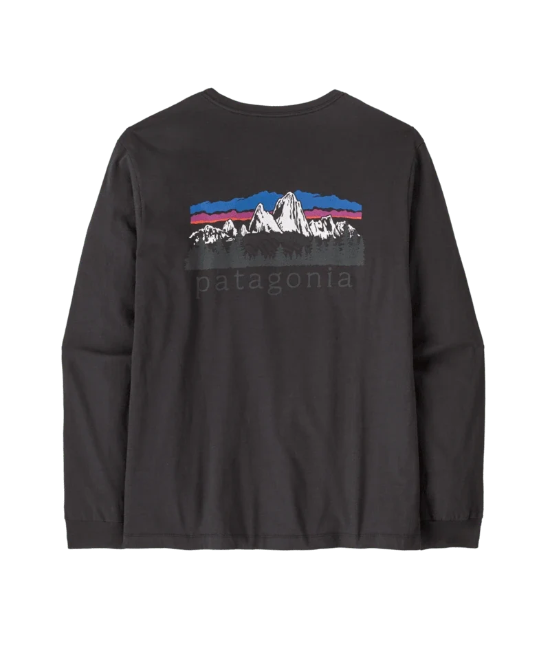 Patagonia Long-Sleeved Fitz Roy Foothills T-Shirt - Men's - Recycled Cotton Graphic Tee