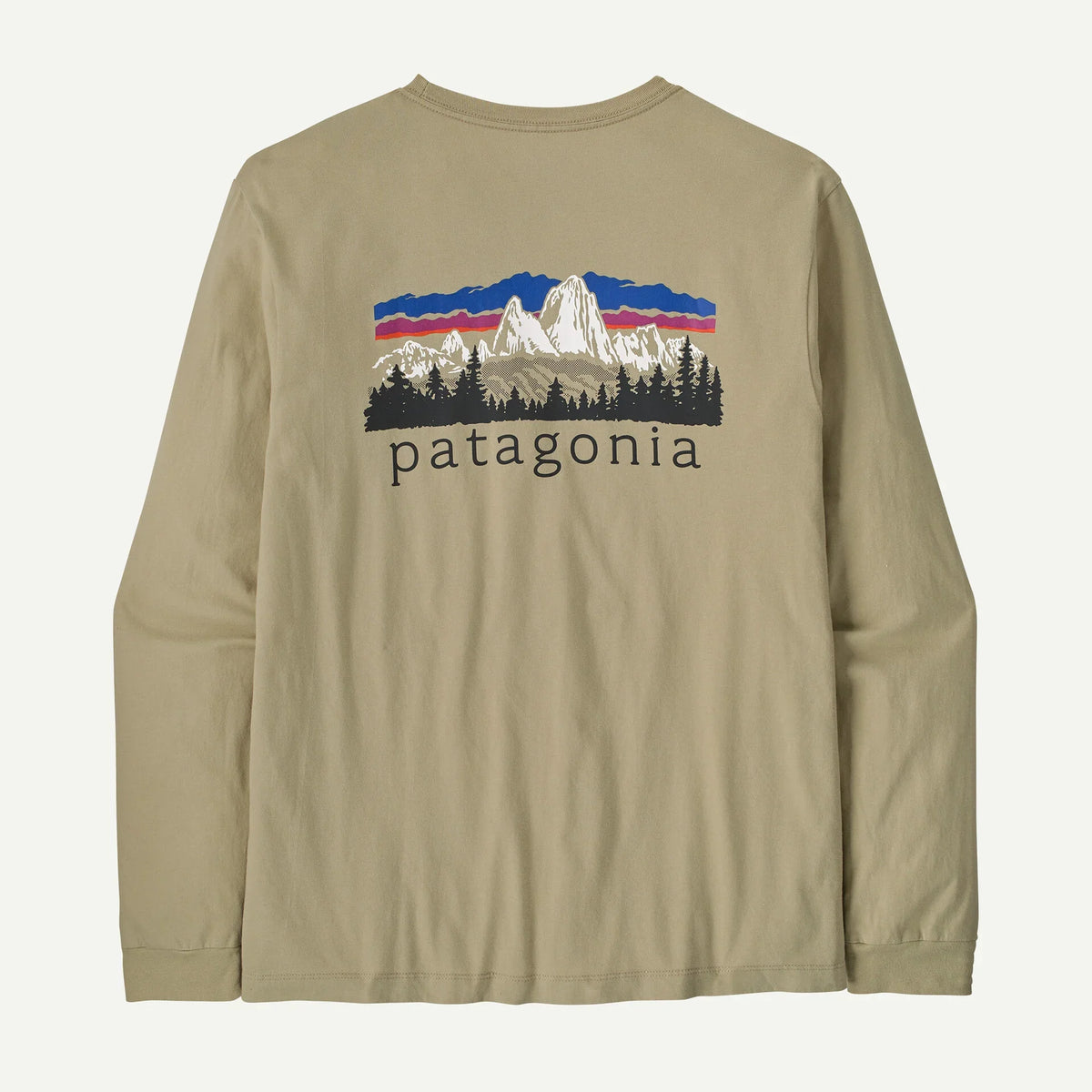 Patagonia Long-Sleeved Fitz Roy Foothills T-Shirt - Men's - Recycled Cotton Graphic Tee