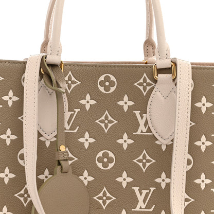 Empreinte Monogram Spring In The City Onthego MM Kaki Beige Cream