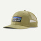 Patagonia P-6 Logo LoPro Trucker Hat – White with Redtail Rust