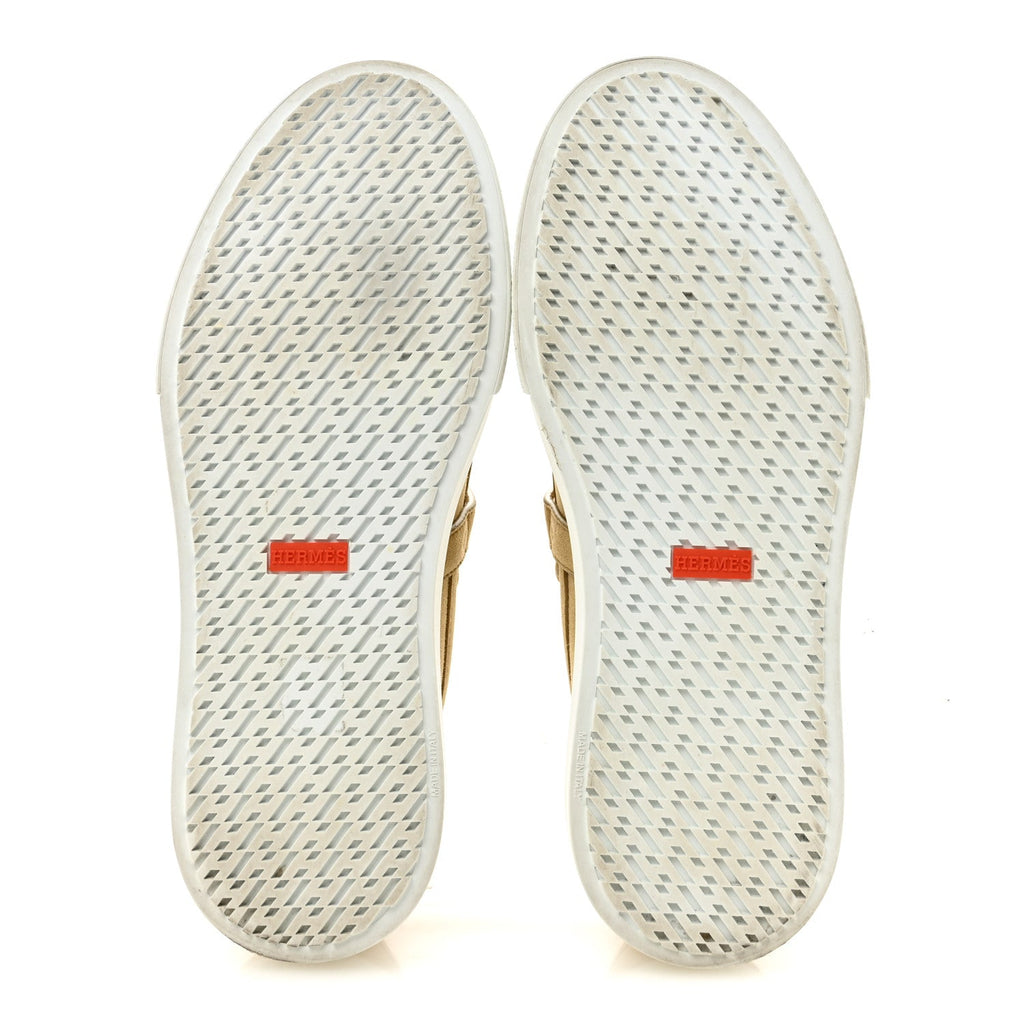 Suede Goatskin Game Slip On Sneakers 41 Beige Lin