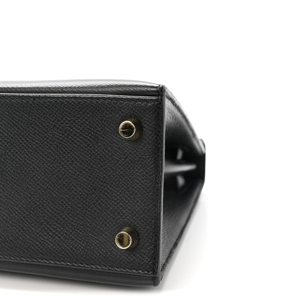 Epsom Horseshoe Kelly Sellier 25 Black Bleu Electrique