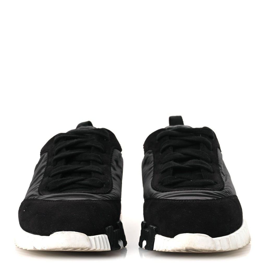 Air Mesh Suede Goatskin Bouncing Sneakers 37.5 Black Orange