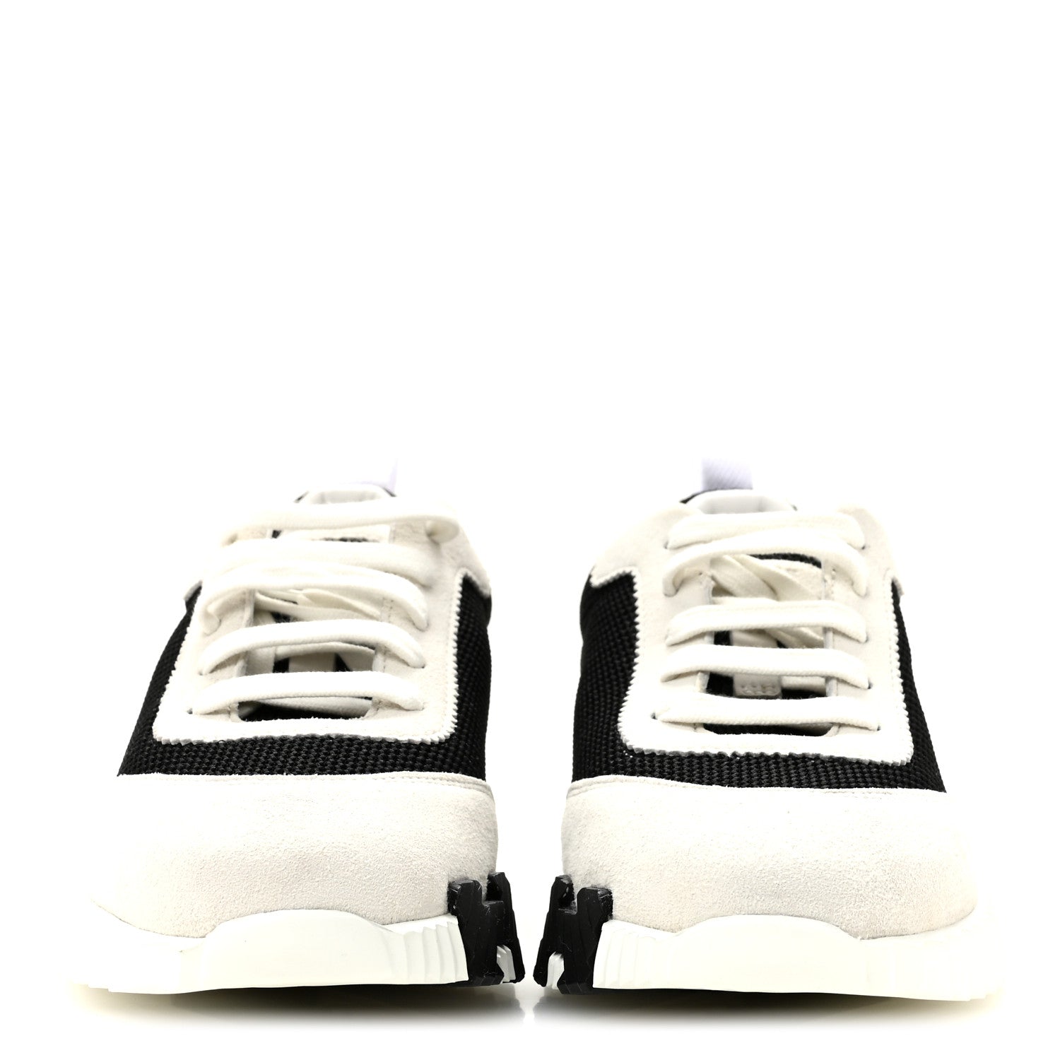Air Mesh Suede Goatskin Bouncing Sneakers 37 Black Orange