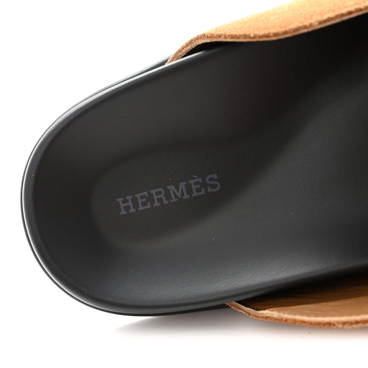 Suede Calfskin Mens Go Mules 41.5 Brun Fume