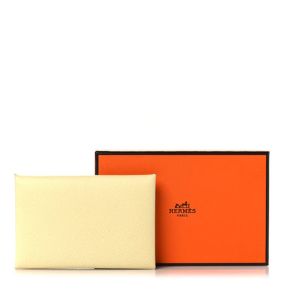Epsom Calvi Card Case  Jaune Milton