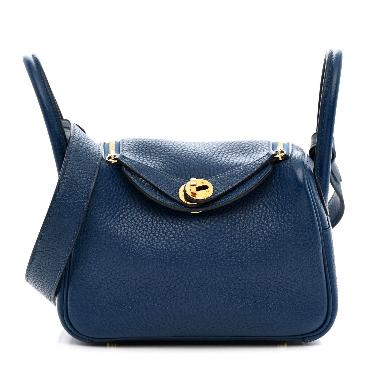 Taurillon Clemence Mini Lindy 20 Deep Bleu