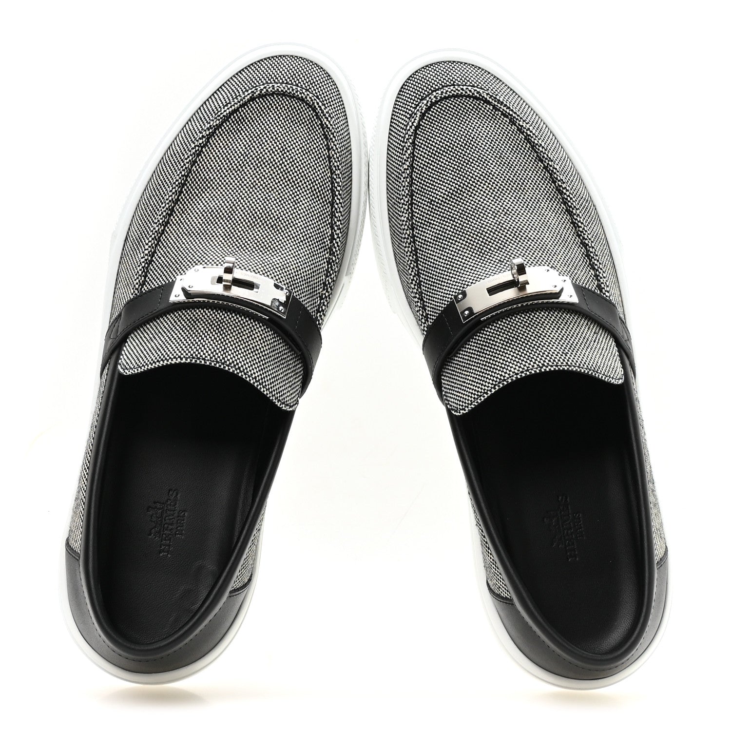 Toile De Coton Calfskin Game Slip On Sneakers 42.5 Prunoir Black
