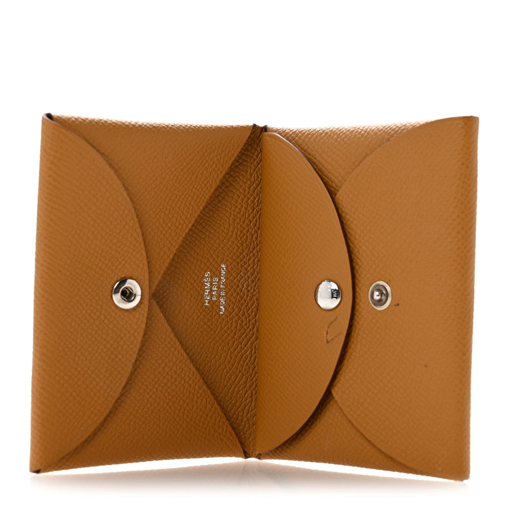Epsom Calvi Duo Card Case Biscuit