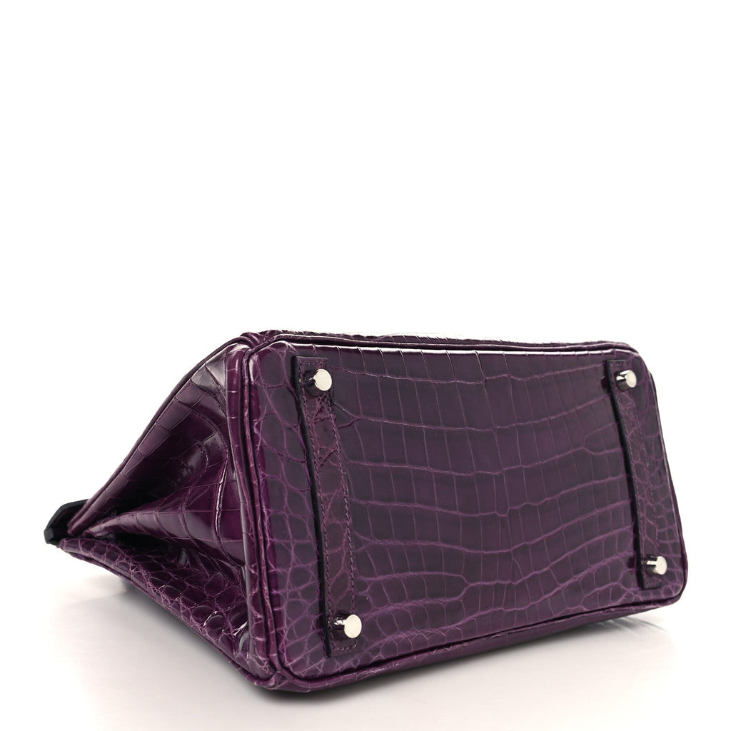 Shiny Niloticus Crocodile Birkin 30 Amethyst