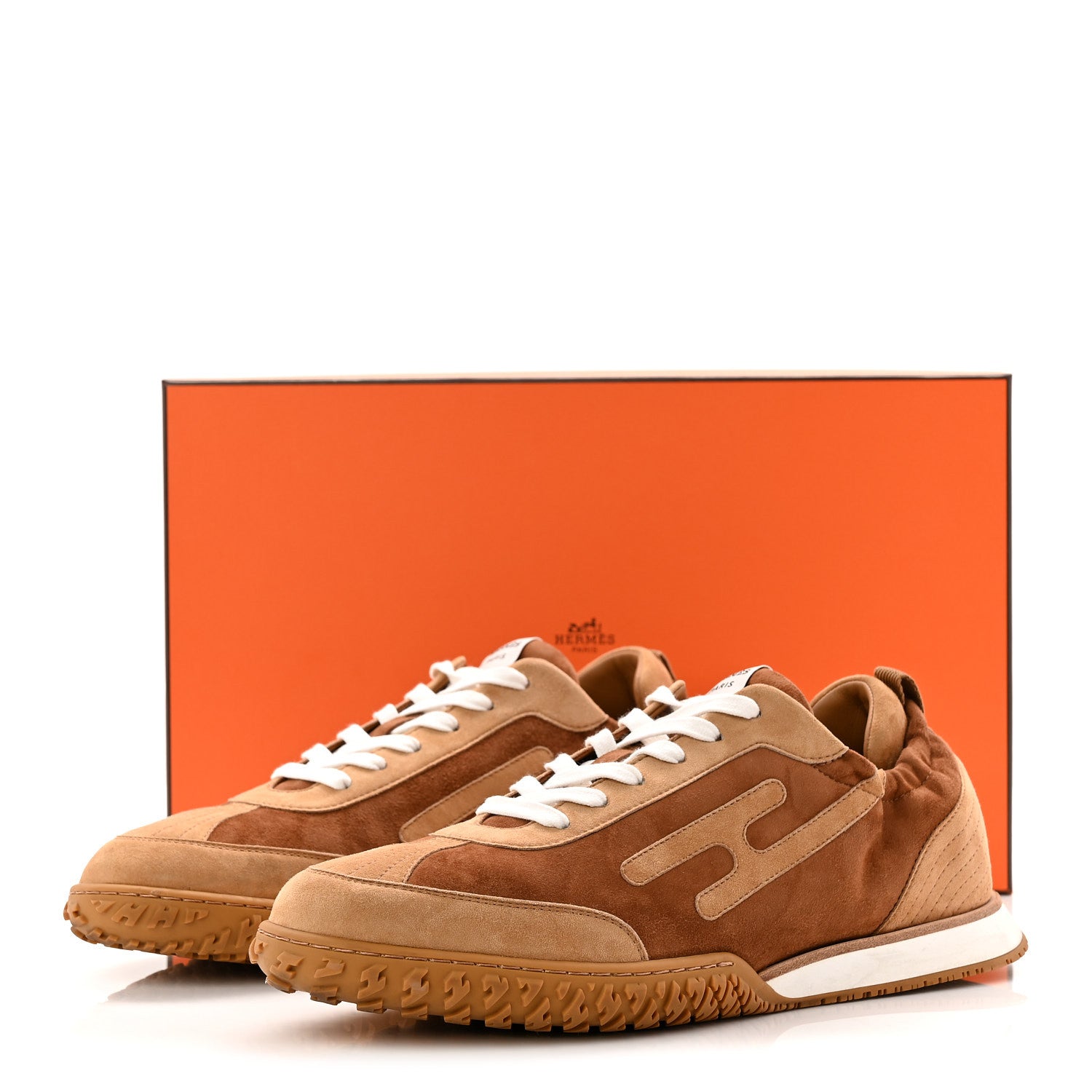 Suede Goatskin Mens Jet Sneakers 43 Brun Amourette Miel