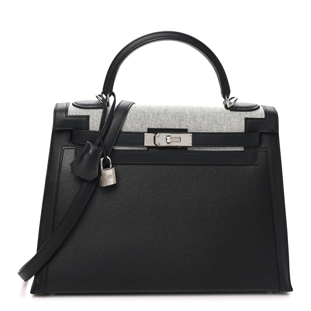 Berline Toile Swift Kelly Sellier 32 Black Ecru