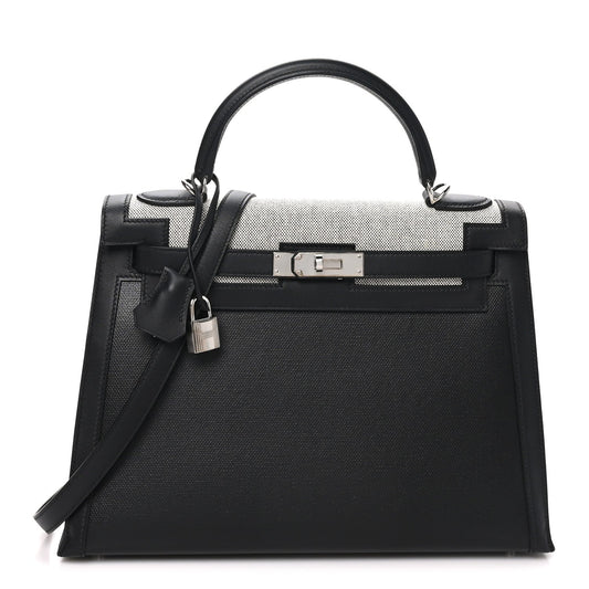 Berline Toile Swift Kelly Sellier 32 Black Ecru