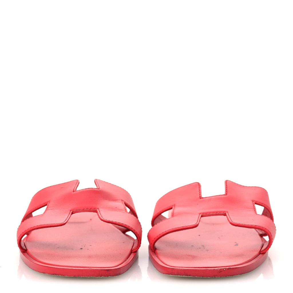 Box Calfskin Oran Sandals 39 Rouge Jaipur