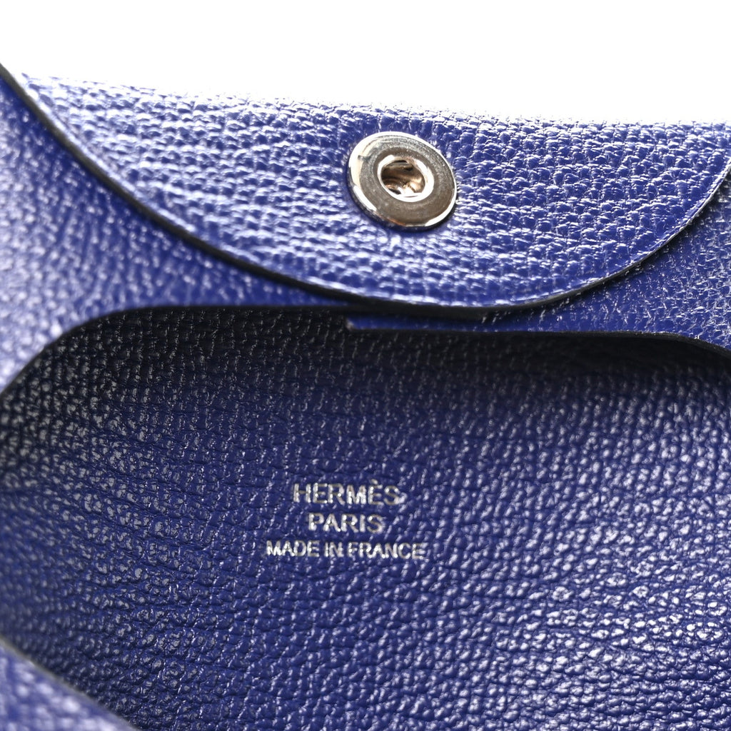 Chevre Mysore Bastia Coin Purse Bleu Encre