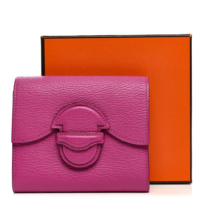 Chevre Mysore 1938 Wallet 19 Rose Pourpre