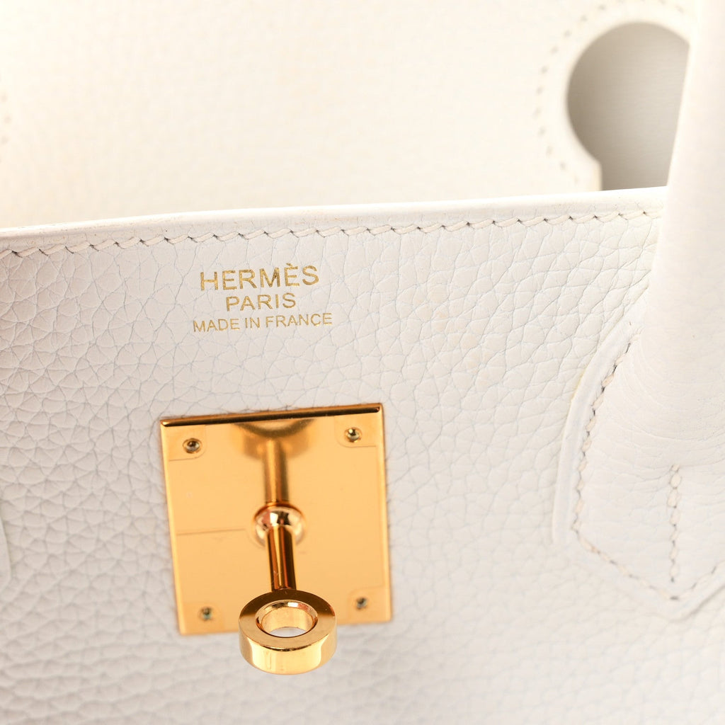 Taurillon Clemence Birkin 30 White