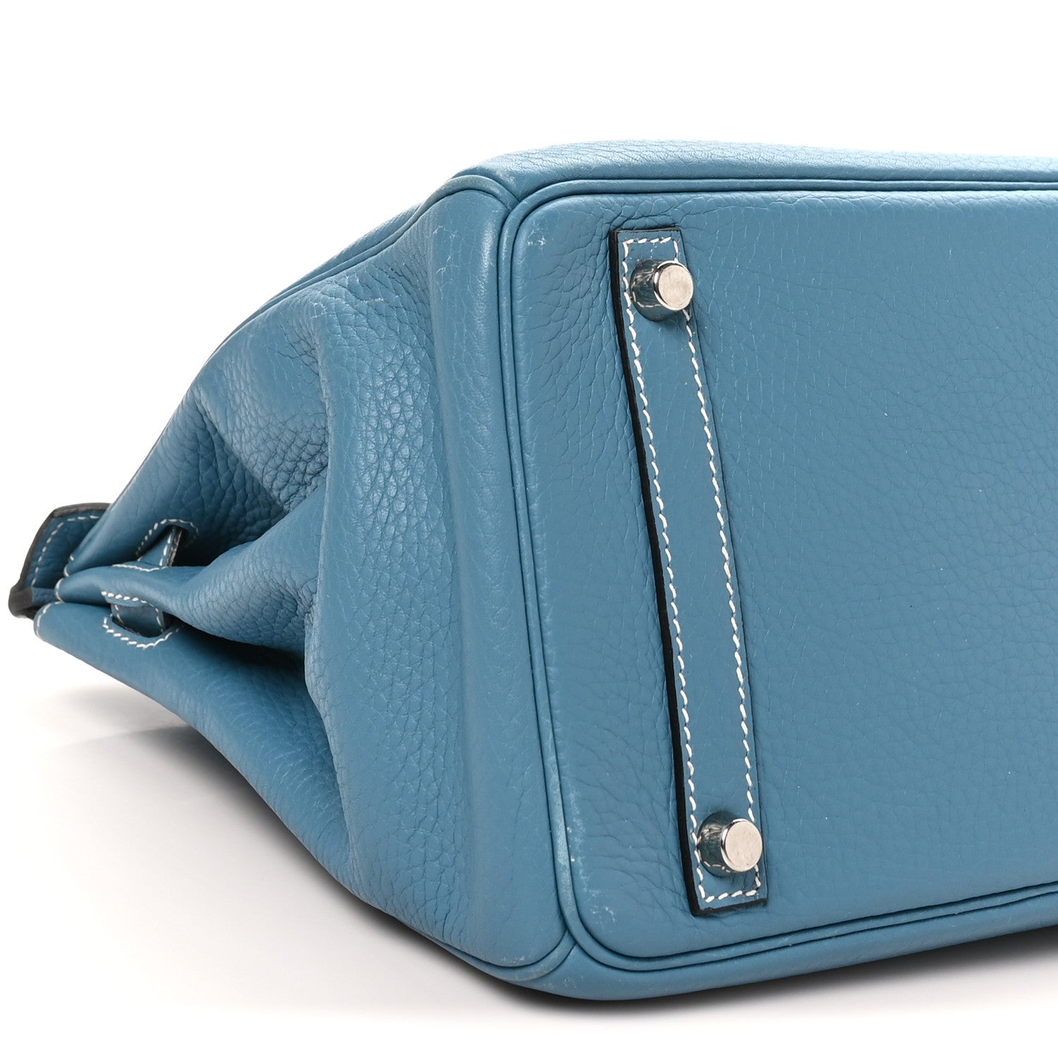 Taurillon Clemence Birkin 30 Blue Jean