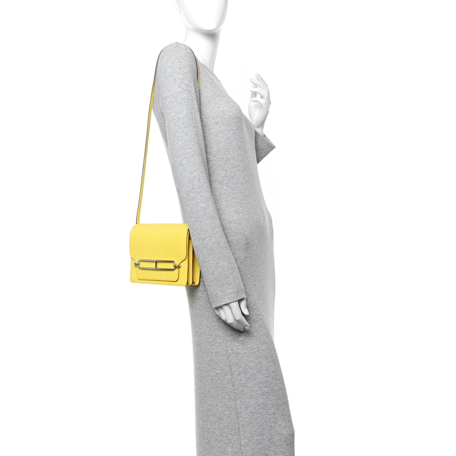 Ostrich Mini Sac Roulis Jaune Citron