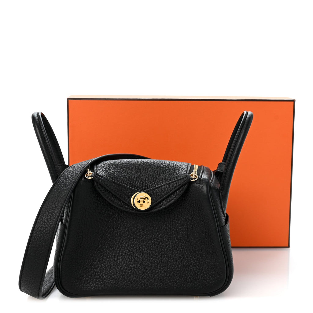 Taurillon Clemence Mini Lindy 20 Black