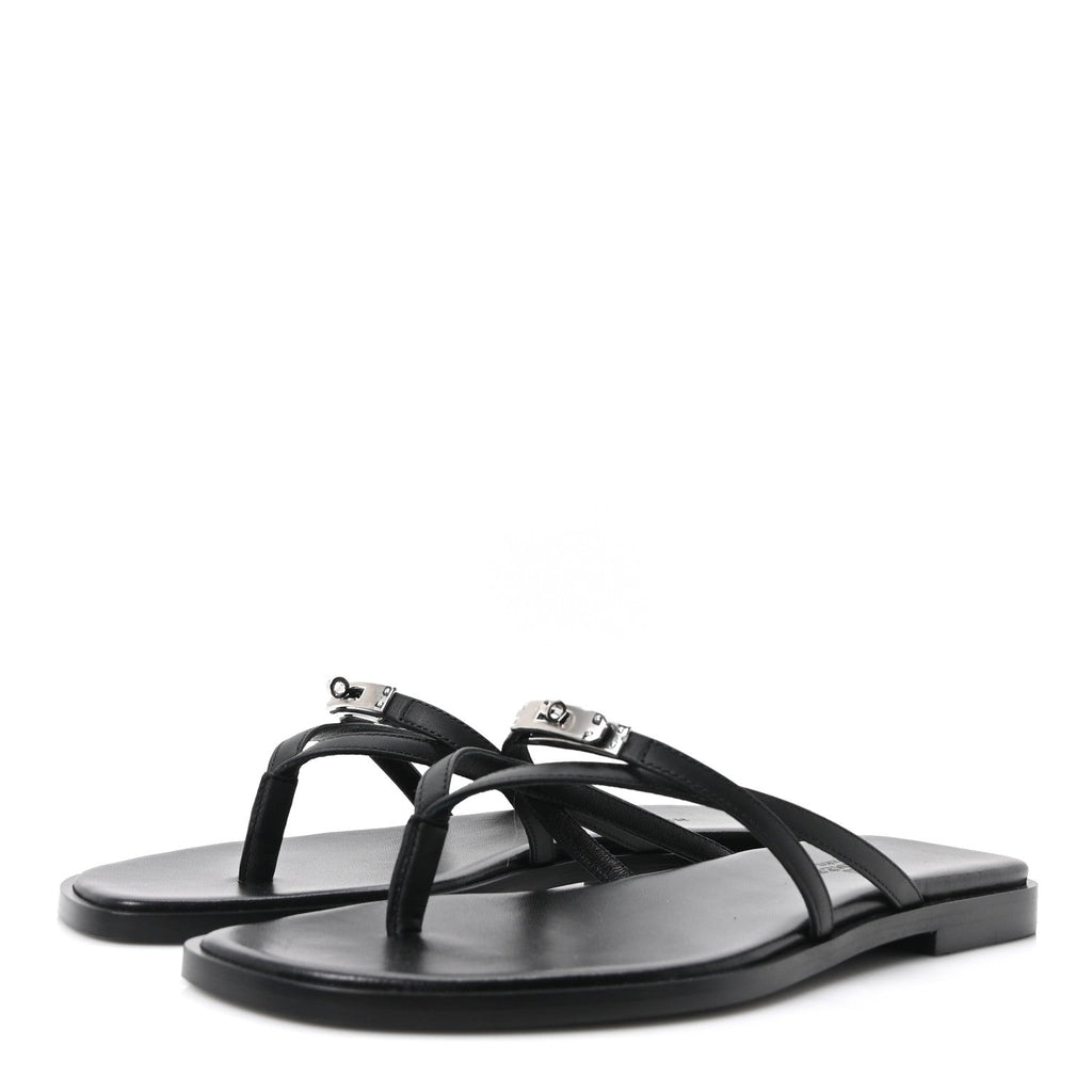 Calfskin Miss Sandals 37 Black